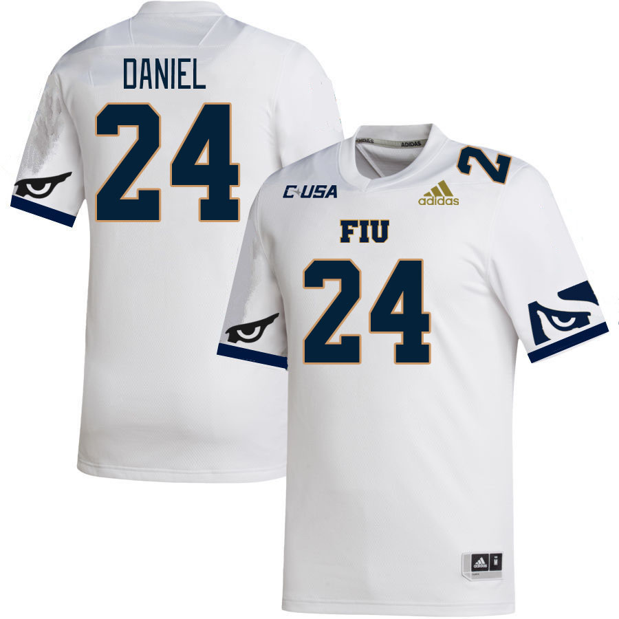 Men-Youth #24 D'Verik Daniel Florida International Panthers College Football Jerseys Stitched Sale-W